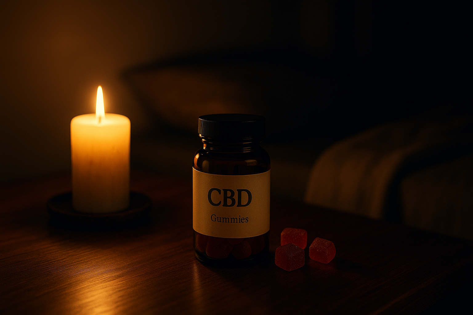 ソイワックスのCBDキャンドルを灯したシーン